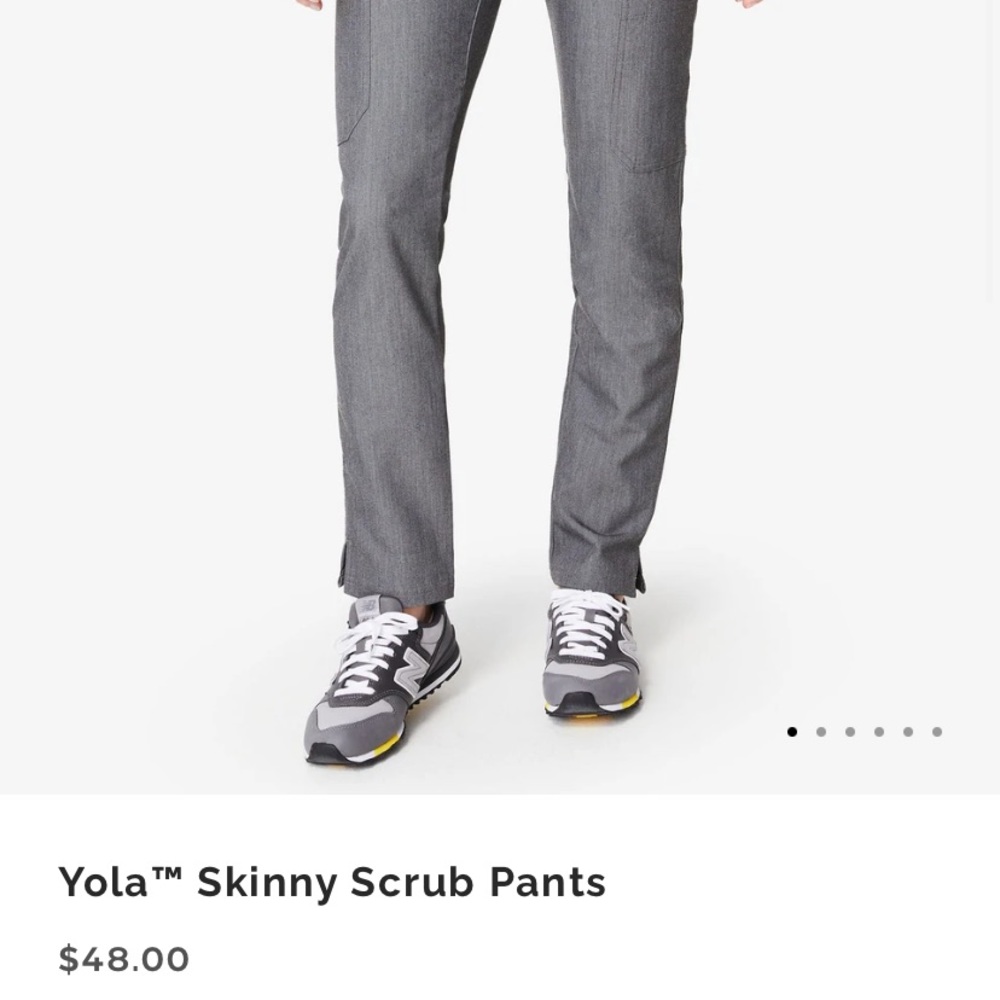 FIGS - skinny Yola scrub pants in Graphite